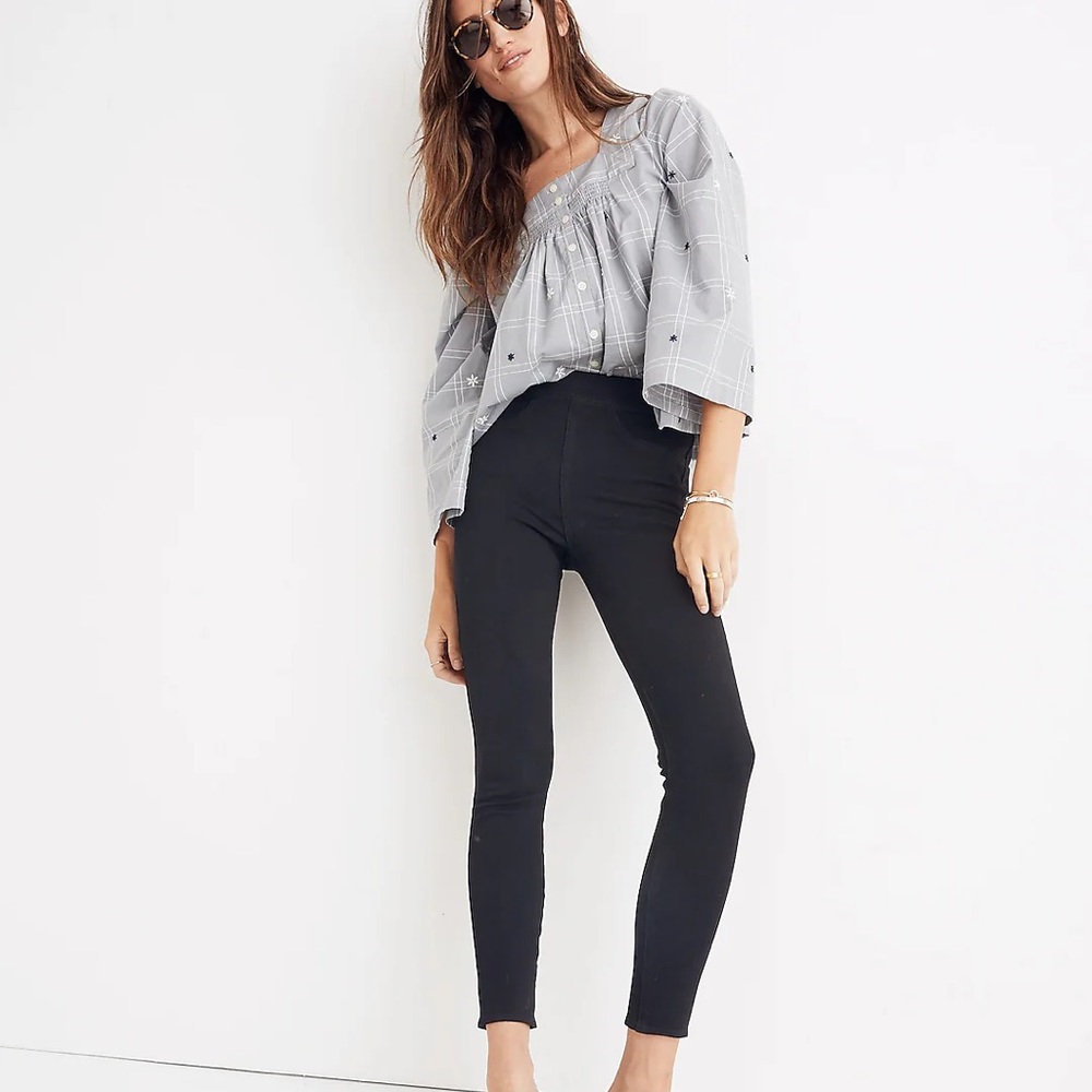 Madewell Pull On Jeans In Black Frost Size 26